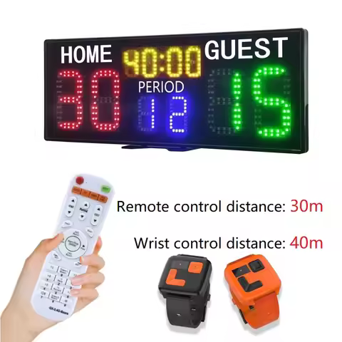 Ganxin Portable LED Tennis Scoreboard for Padel Court | Remote Control Digital Score Board for Indoo