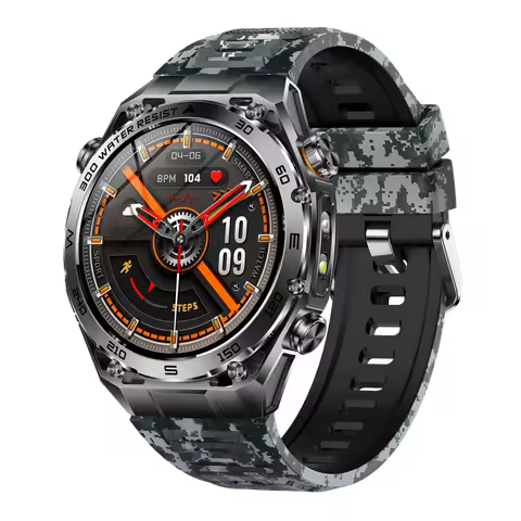 AK105 Men Outdoor Smart Watch BT Calling LED Flashlight 1000mAh Large Battery Health Monitoring Spor