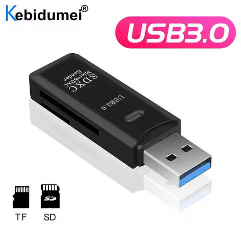 USB 3.0 Memory Adapter TF SD Card Reader Flash Memory Card Slot Data Tranmission Adapter Plug and Pl