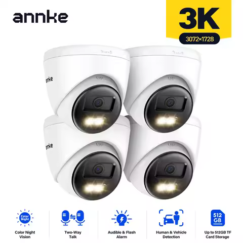 ANNKE Ultra HD 5MP POE Camera IP67 Weatherproof Security Network White Dome 2.8mm EXIR Night Vision 