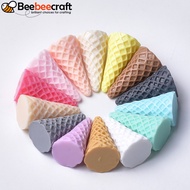 20pcs Resin Decoden Cabochons Ice Cream Cone Mixed color 36x20mm