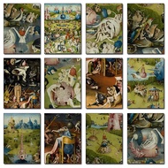 Bosch Hieronymus The Garden of Earthly Delight Poster Classical Famous Prints Wall Art Canvas Painti