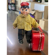 Vintage MS-823 LITTLE TRAVELLER Tin Wind-Up Toy Figure - No Key / Not Working / Selling As Is