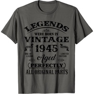 Men's cotton T-shirt 81st Birthday Legend Born in 1945 81 for Years Old T-Shirt