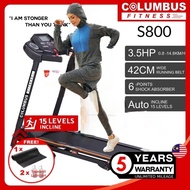 3.5HP Columbus Fitness S800 Professional Treadmill 15 Levels Electric Auto Incline