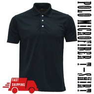 Baju Polo Microfiber T-Shirt Kolar Kain Jersi Kosong Lelaki Wanita