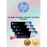 HP 304A ORIGINAL BLACK (CC530A)/ CYAN (CC531A) / YELLOW (CC532A) / MAGENTA (CC533A) TONER CARTRIDGES