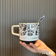 Starbucks Kate Spade Year of the Rabbit Limited Cute Rabbit Cartoon Ceramic Tabletop Coffee Mug with Stirring Rod
