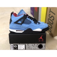 2018 Travis Scott x Air Jordan 4 University Blue/Varsity Red-Black 308497-406 Basketball Shoes