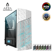 AZZA ATX Mid Tower Tempered Glass RGB Gaming Case ONYX 260 – White