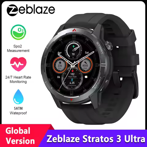 Zeblaze Stratos 3 Ultra Outdoor GPS Smart Watch Men with Barometric Altimeter Dual-band GNSS Bluetoo