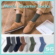 [SG Stock] Man's Classic Cotton Socks Quarter Sock EU39-44 1/4 Odourless Breathable Office/Work/Busi
