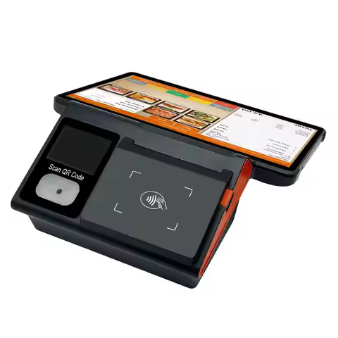 Munti Function 11 inch Android 12 POS Terminal with 80mm Printer Loyverse Desktop POS 4G WIFI BT Con