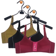 KATUN Lidily - [3PCS] Daily BRA Without Wire Without Foam | Underwear Cotton BraWanita T-Shirt Bra M
