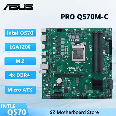 ASUS Pro Q570M-C/CSM Motherboard LGA1200 Intel Q570 2XDP support i3-10100 11700 10105 cpu TPM 2.0 DD