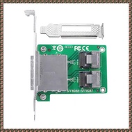 (JHZM) MiniSAS Adapter Card SFF-8087 to SFF-8088 Dual Port SAS Card Internal to External Card