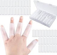 40 Pieces Gel Finger Sleeve Protectors Silicone Finger Sleeve for Thumb Trigger Finger Arthritis Silicone Finger Tubes for Preventing Bruised ing Hand Eczema Practising Golf, Badminton Protector