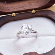 TY 0.5-3CT Moissanite 925 Sterling Silver Wedding Ring For Women Men Shining Moissanite D VVS1 Ring 