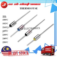 10A THERMO FUSE THERMAL FUSE 190C 192C 216C 229C 230C 240C 250C THERMOFUSE TERMOFUS 10A