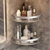No Drill Triangle Multi-Layer Wall Mounted Bathroom Corner Shelf, Adhesive Bathroom/Kitchen/Balcony 