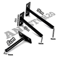 ( 1 pcs ) Besi Bracket rak ambalan melayang ( free 2 skrup ) termurah 100% kuat