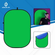 eDSLRs 2in1 Muslin Chromakey Green & Blue Collapsible Reversible Backdrop 5x7 feet/1.5x2m for Photo 