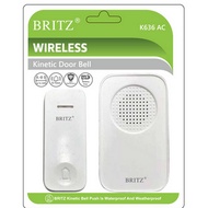 DOOR BELL BRITZ WIRELESS-BATTERY FREE-WEATHERPROOF K636AC