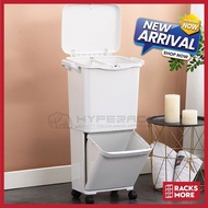 RACKSMORE Modern Garbage Bin Recycle Bin Rubbish Bin Trash Bin Wet and Dry Tong Sampah
