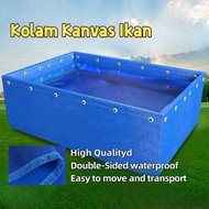 Kolam Kanvas Ikan Canvas Fish Pond Fish Tank Nylon Canvas Pool Aquarium Heavy Duty Nylon Kanvas Kola