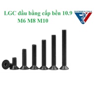 (Black-plated steel 10.9) M6, M8, M10 Hexagon head countersunk bolt M6, M8, M10 durable plated steel