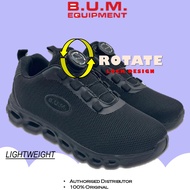 BUM Equipment Kid's Black Shoes CSY820 Black School Shoe / Kasut Hitam Sekolah / Sneakers / Kasut Bu