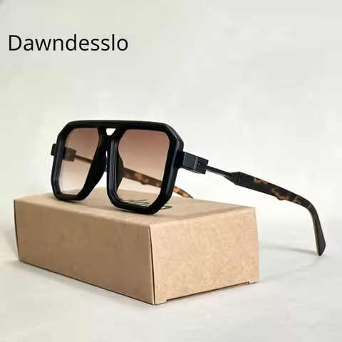 2024 Vintage Fashion Sun Protection Sunglasses for Men Square Shades Retro Flair Sunglasses Womens T