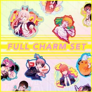 HT2 Chainsaw Man Keychain Acrylic 6CM Anime Keyring Bag Pendent Two Side Key Chain Makima Power Denj