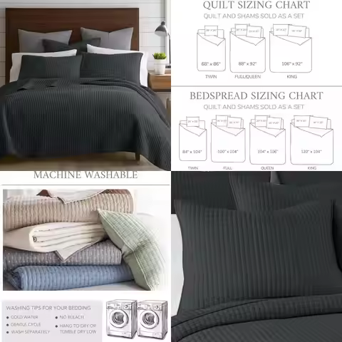 Cotton Cross Stitch Quilt Set - Full/Queen Size (88x92 inches) with 2 Standard Pillow Shams (26x20 i