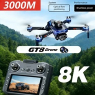 Mini GT8 Drone 8K Professional HD Dual Camera with Screen WiFi Brushless Motor Obstacle Avoidance FP