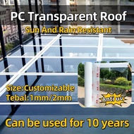 Polycarbonate Sheet 1mm/2mm/Pc Flat Transparent Roof/Atap Cerah Lutsinar Rata/Polycarbonate Roof/Bum