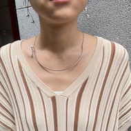 金屬個性微笑曲線珍珠項鍊
