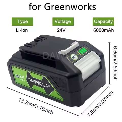 For Greenworks 24V G24B2 Lithium Battery 29842 29852 BAG708 29322 21342 Tools Replacement