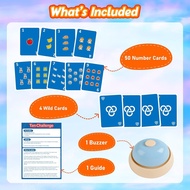 Math Games for Kids, Math Manipulatives, Card Games with Call Bell, Addition & Subtraction Board Gam