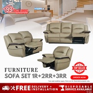 99 HOME : SF5060 -1RR+2RR+3RR/2RR+3RR LIVING ROOM FURNITURE SOFA SET COVERED BY CASA LEATHER LEATHER