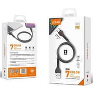 100% Original LDNIO LS481 for Micro TypeC Iphone 1Meter 7Colour LED INDICATOR DATA CABLE 2.4A FAST C