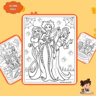 Set of 47/25/10 sheets of coloring pages, coloring pages, movie pictures The Witch Hocus Pocus House