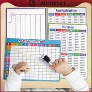 [SONONIA] 4 Pieces Times Table 8" x 11" for Kids Students Dry Erase Board for Home