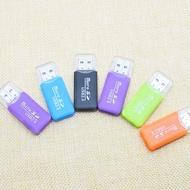 USB memory card reader, Micro Sd with usb 2.0 plastic case, mini memory card filter, multi-colored c