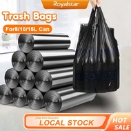 ROYALSTAR 100pcs Thicken Garbage Bag Heavy Duty Trash Bags Eco-friendly Bags for 8/10/15L Trash Can