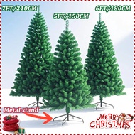 Christmas Tree 5FT/6FT/7FT Xmas Tree Metal stand Christmas tree 7ft makapal Christmas Tree