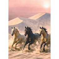 Poster Picture Horse Paper Thick No Frame Auspicious Enhance Feng Shui Decorate Your Home Size A3 (2