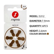6-60 PCS 1.45V Hearing Aid Batteries Signia High Performance 312 312A A312 PR41. Battery For BTE CIC
