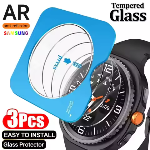 3Pcs Tempered Glass for Samsung Galaxy Watch 8 7 6 5 Pro 4 40/44/42/46/47mm Ultra Classic Film Scree