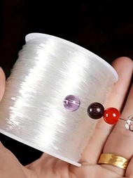 1捆圓形透明彈性釣線和彩色水晶線,適用於diy擰珠,珠寶製作